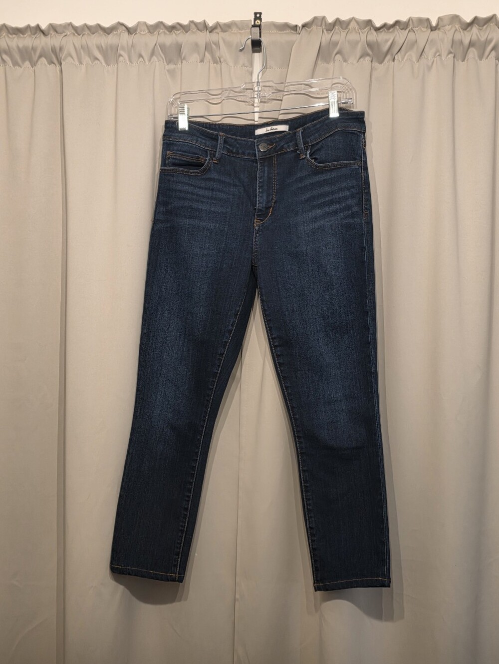 Sam Edelman The Kitten Mid Rise Skinny Ankle Jeans Dark Wash Stretch Size 30
